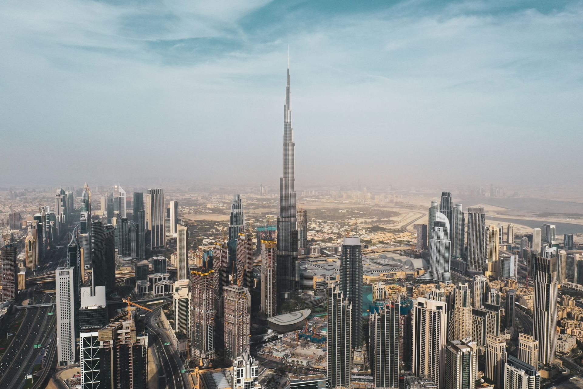 Downtown Dubai vista do alto