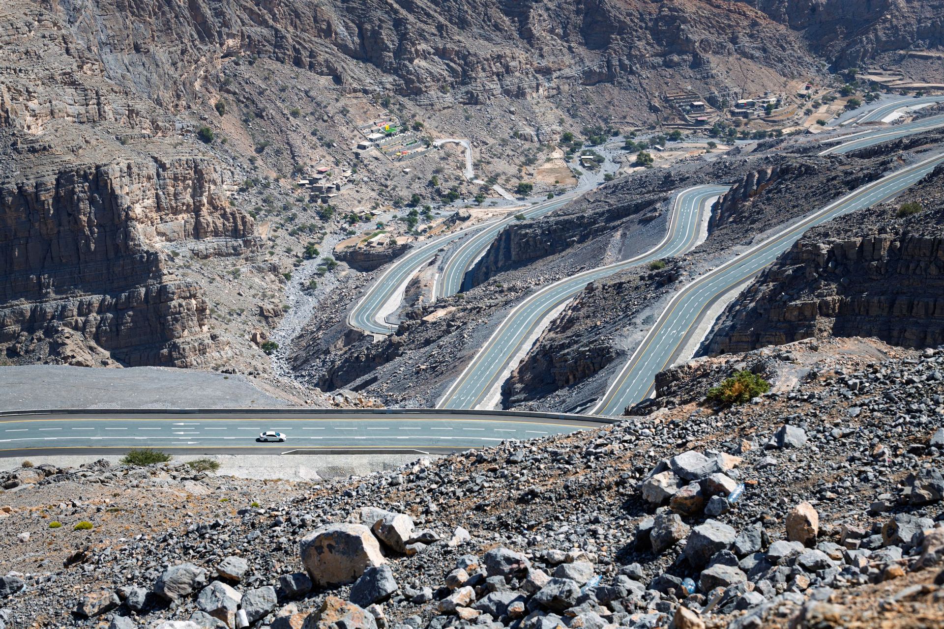 The Jebel Jais road in Ras Al Khaimah